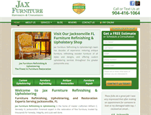 Tablet Screenshot of jaxfurniturerefinishingandupholstering.com